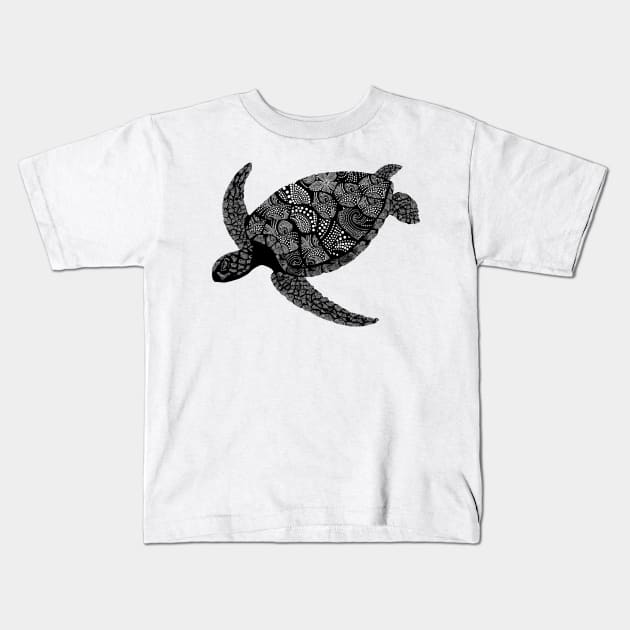 Sea Turtle Kids T-Shirt by JulietLake